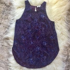 Aritzia wilfred purple and blue sleeveless blouse